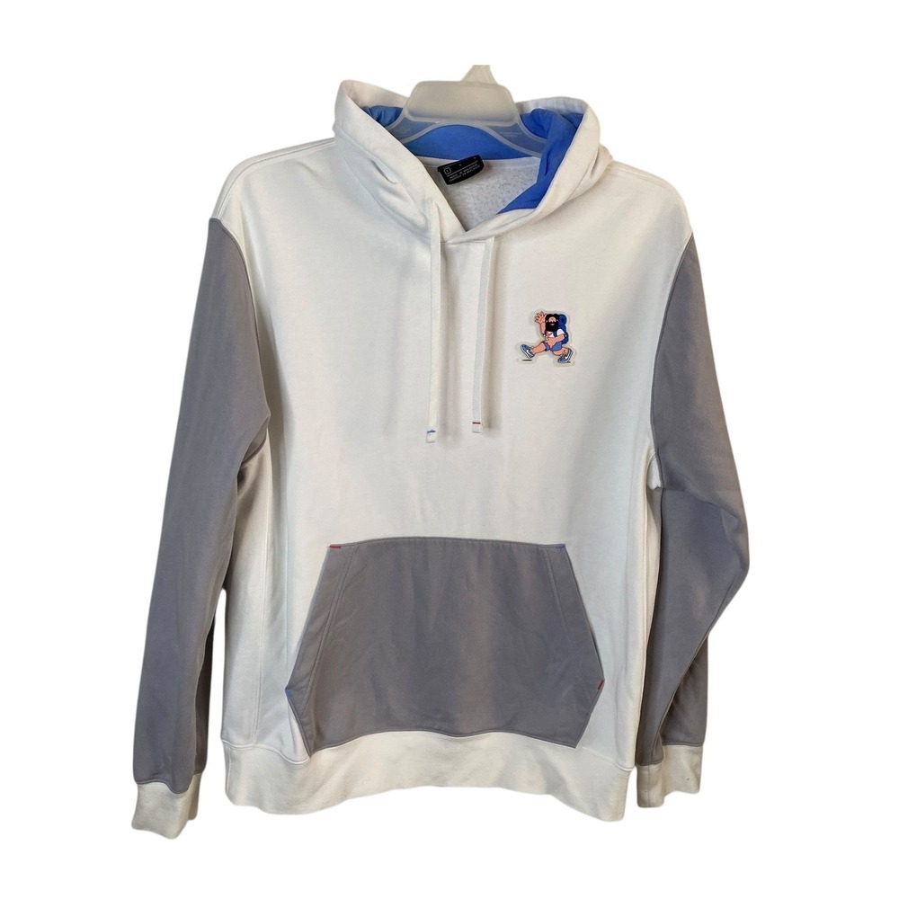 Nike Hike Man Graphic Hoodie Jacket Men's L White Gray Retro Reissue Pullover - Picture 2 of 5